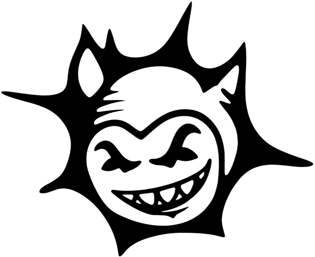 Logo de marca cliente — mascota sonriente