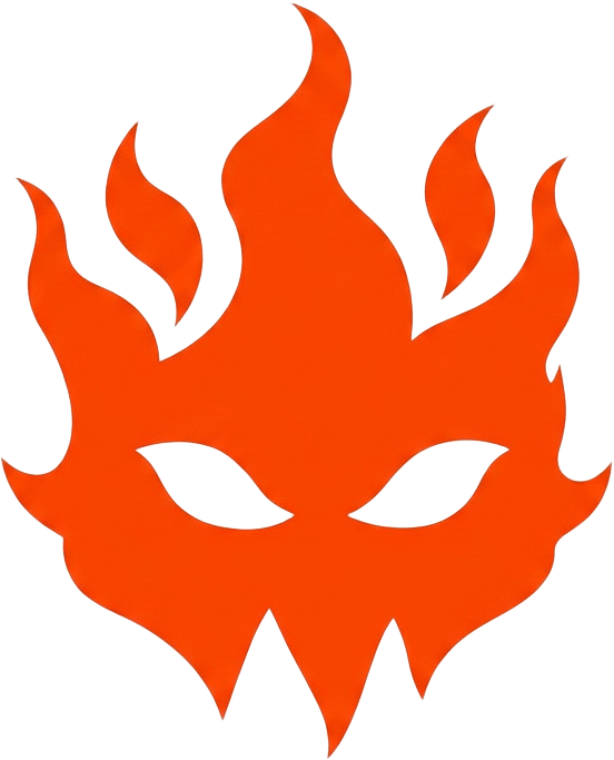 Logo de marca cliente — máscara de fuego